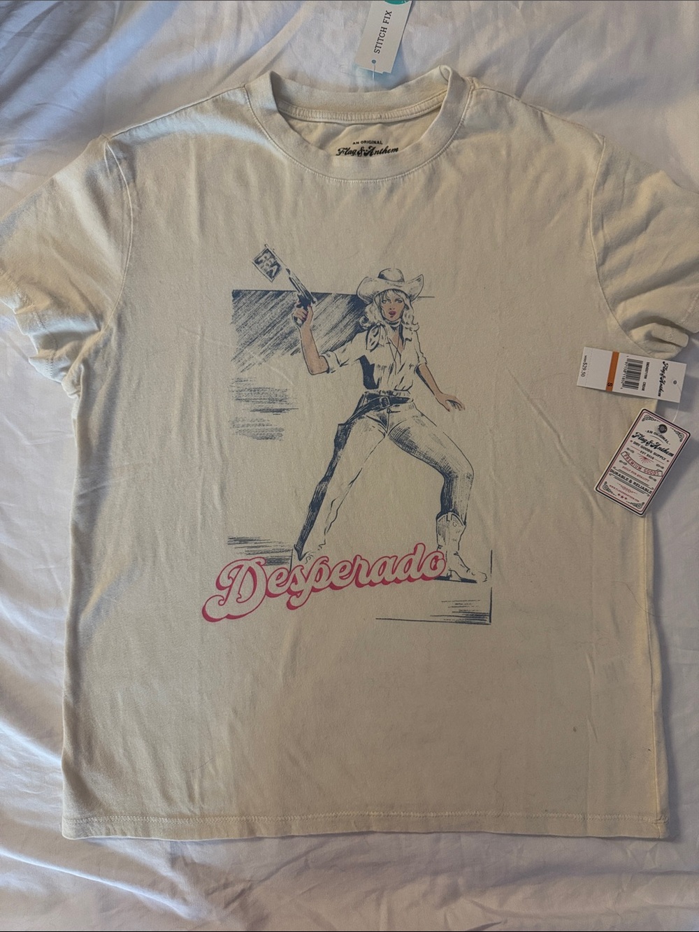Desperado Graphic Crewneck Tee - Cream by Flag & Anthem